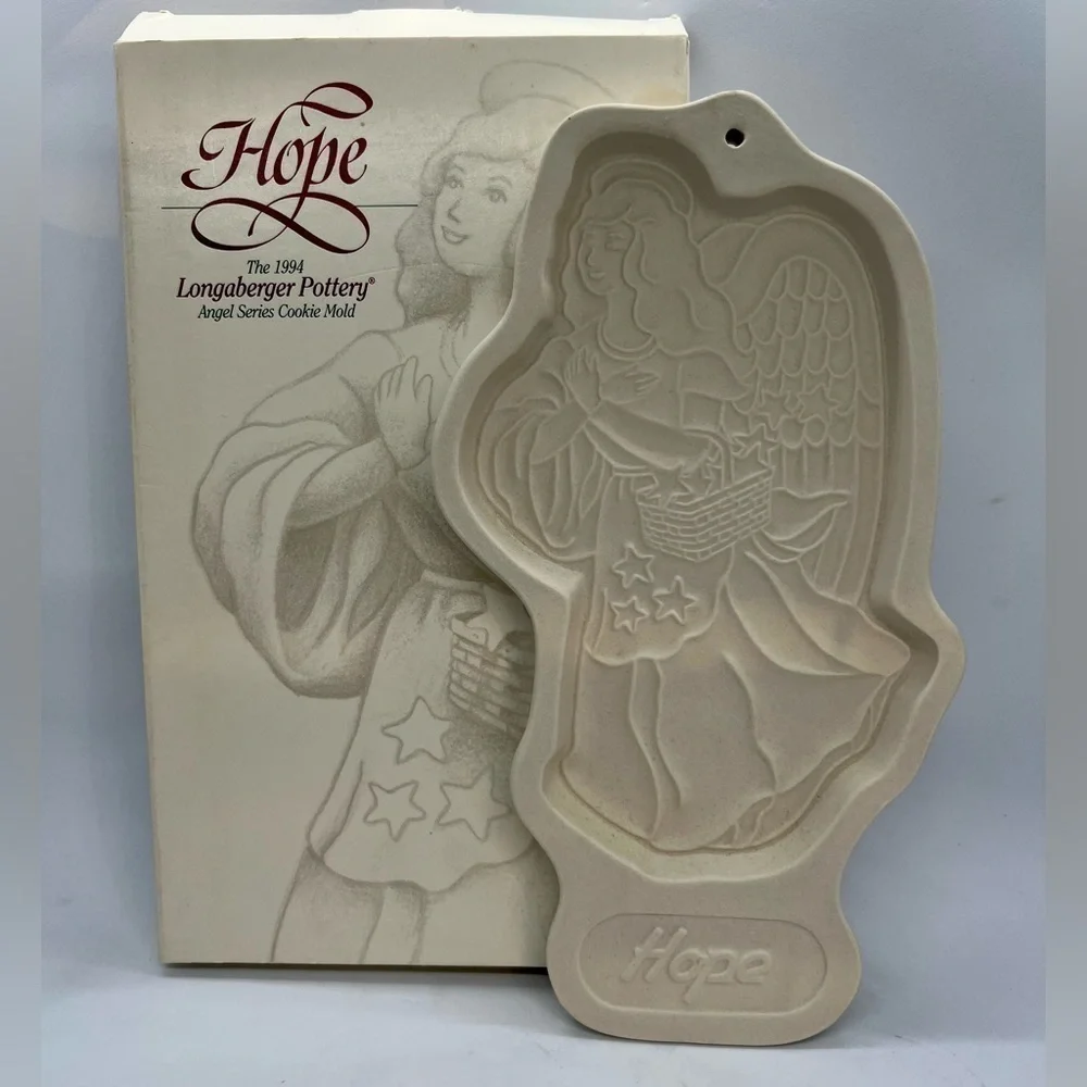 Vintage 1994 Large Longaberger Angel “Hope” Limited Edition Cookie Mold